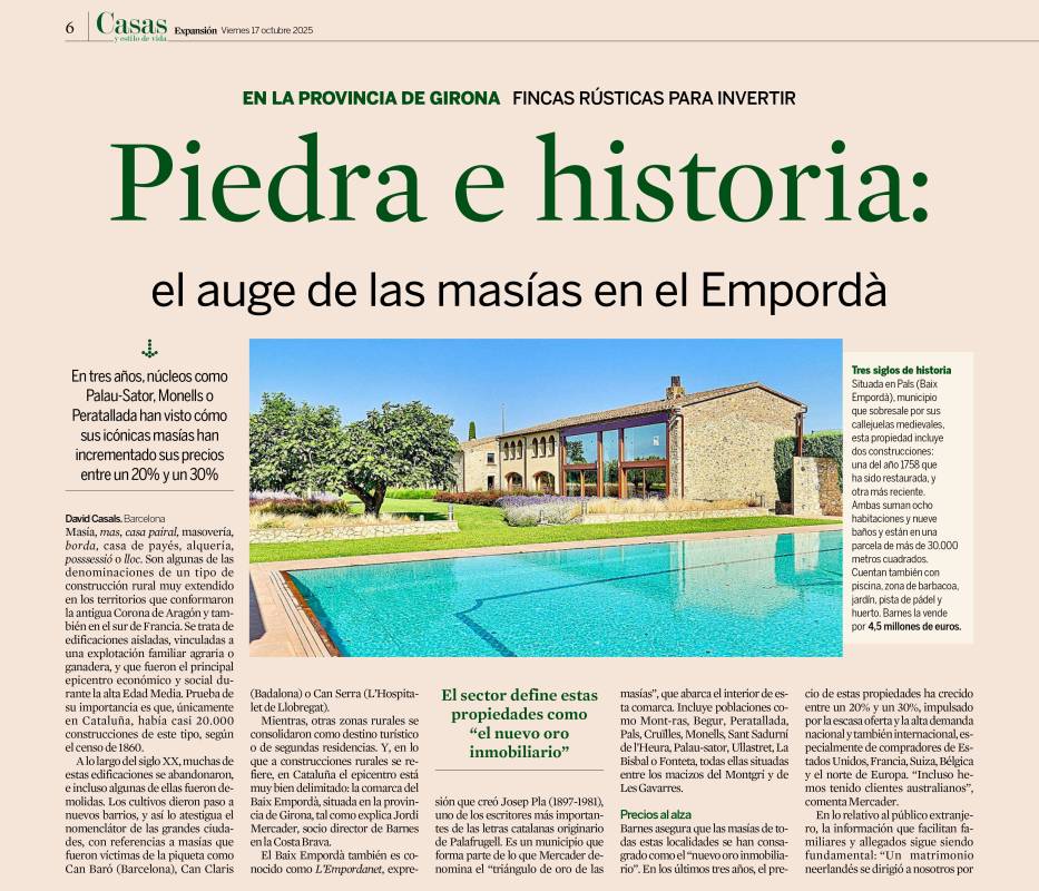Luxury Masias in the Empordà: Stone, History, and Long-Term Value